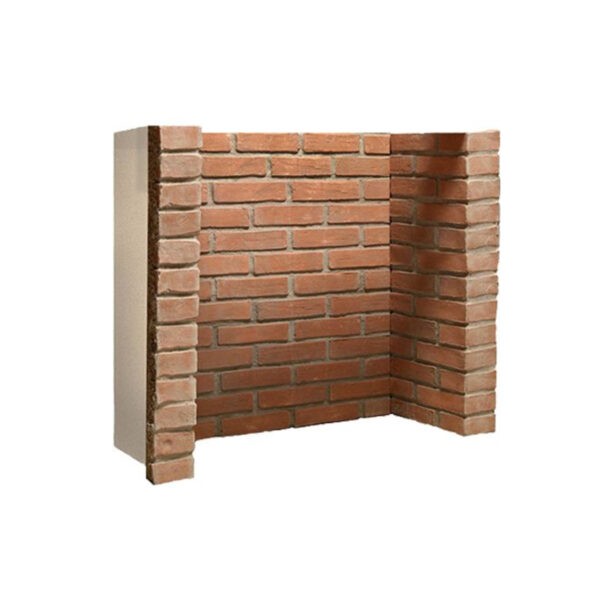 Zoomed cobbled red brick chamber panel